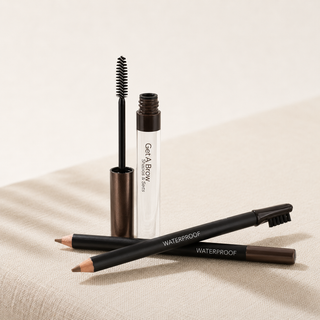 Brow Essentials Kit (Get A Brow Clear Gel, Waterproof Brow Pencil – Rich Brown)