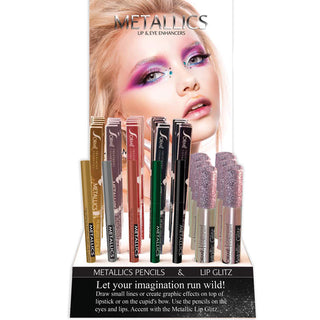 Metallics Lip/Eye Liners & Lip Glitz Shimmer Prepack