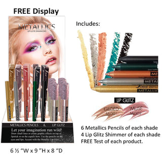 Metallics Lip/Eye Liners & Lip Glitz Shimmer Prepack